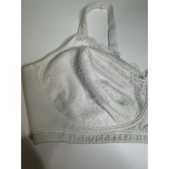 Playtex Bra 40C  E515 18 Hour Ultimate Shoulder Comfort Wireless White Womens - Picture 3 of 13